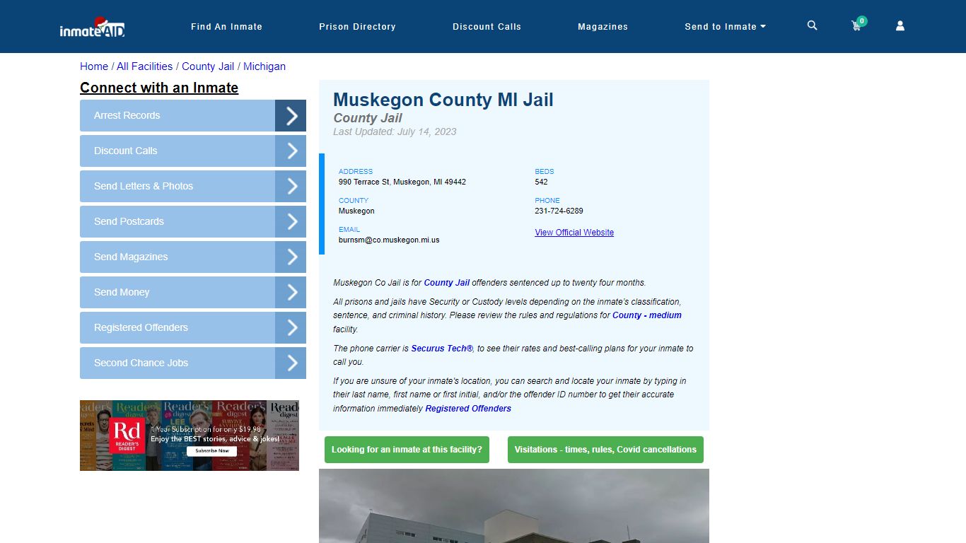 Muskegon County MI Jail - Inmate Locator - Muskegon, MI